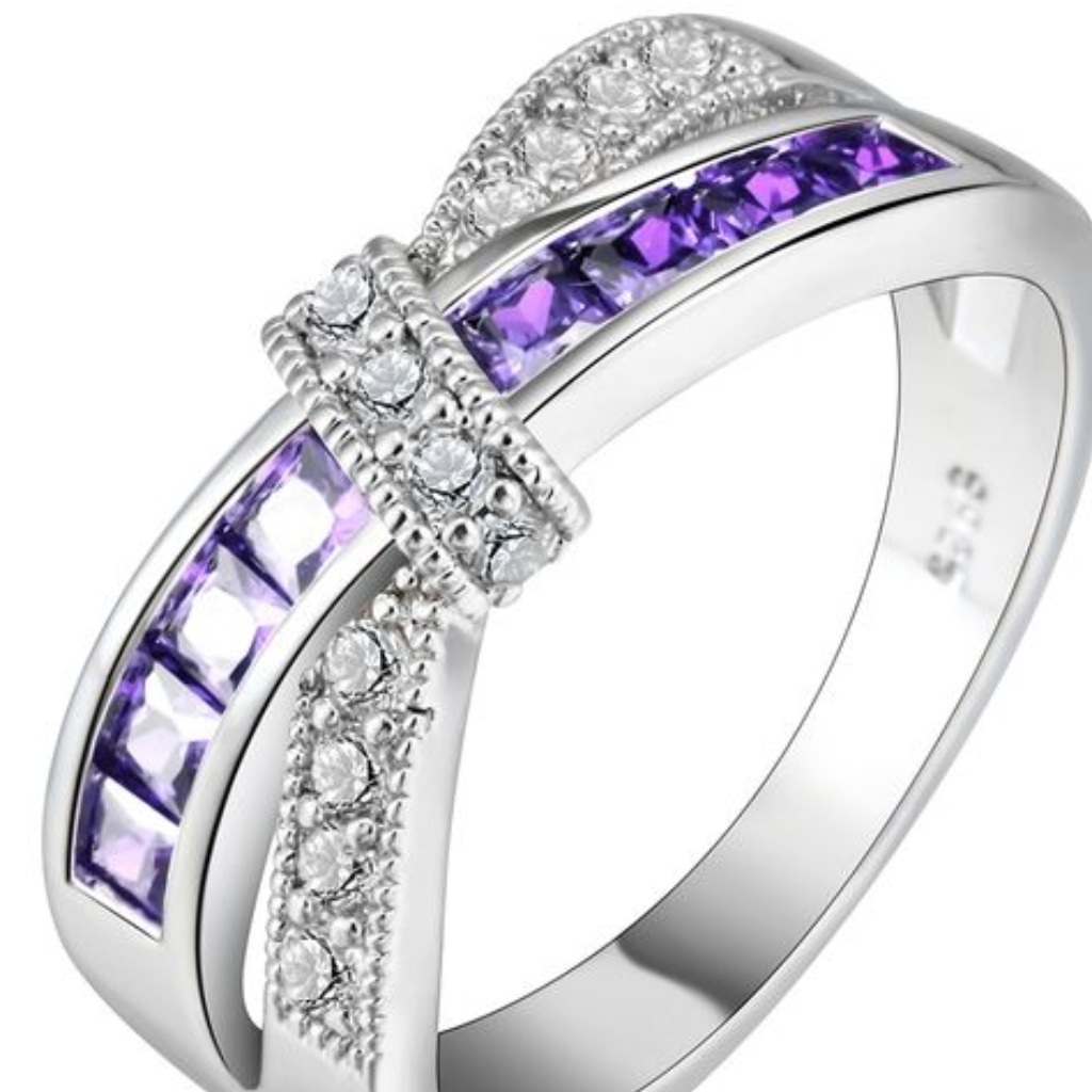 Ring - Purple Gem Shining For Alzheimer's